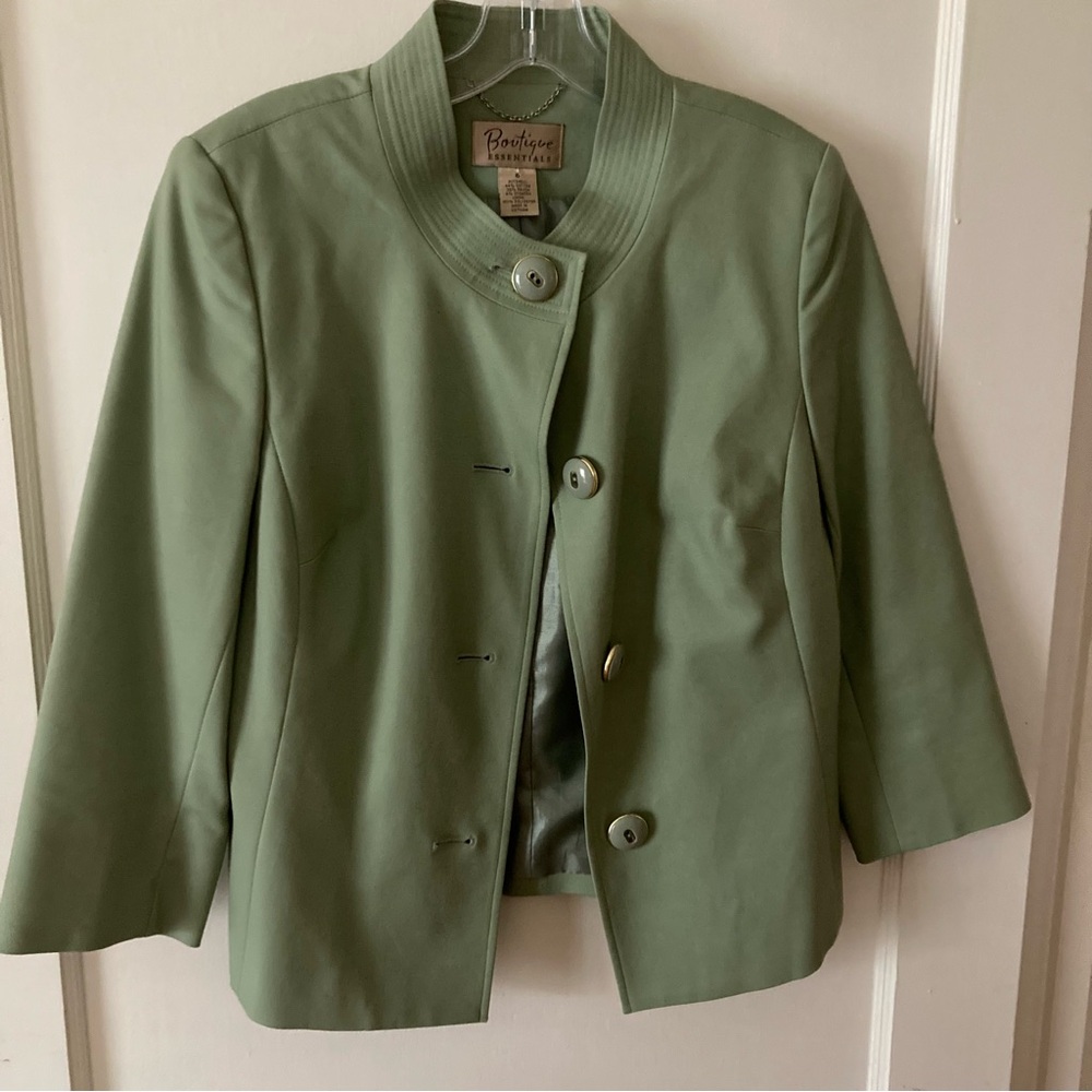 Boutique Essentials Green Jacket - Size 6